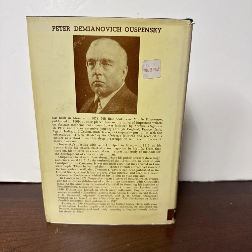 Tertium Organum: A Key to the Enigmas of the World P. D. Ouspensky HC/DJ 1969